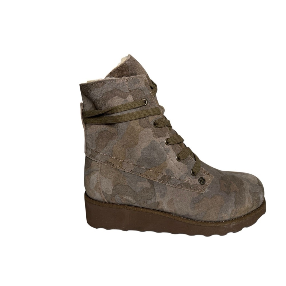 BearPaw Krista Lace-Up Boot Earth Camo Women's Size 7 No‎ Box